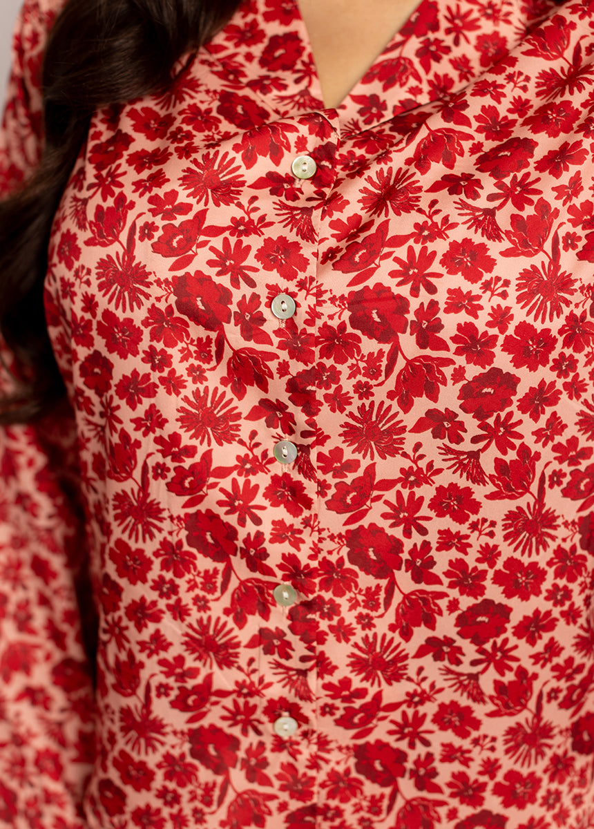 Lyana PJ Set in Red Floral