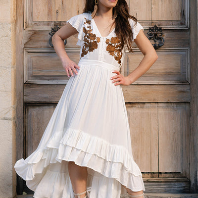 Mia Dress in Ivory