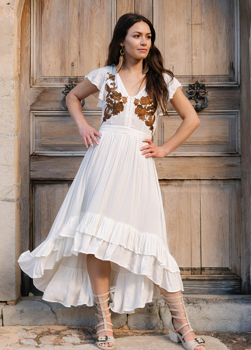 Mia Dress in Ivory