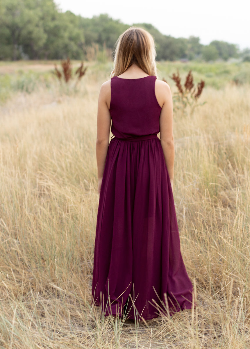 Miriam Dress in Plum