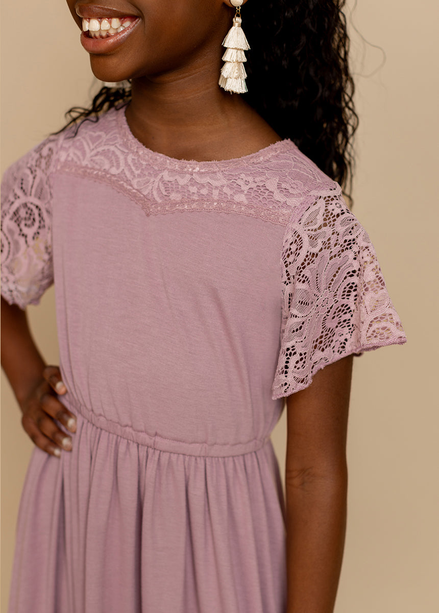 Nemia Dress in Dusty Mauve