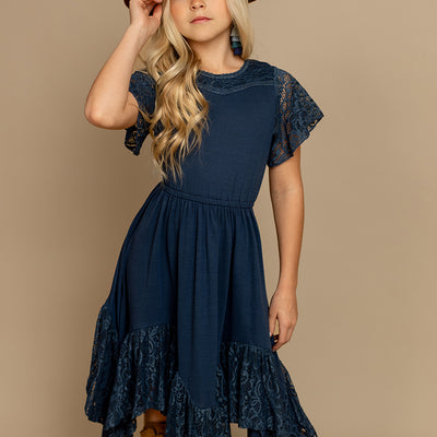 Nemia Dress in Navy