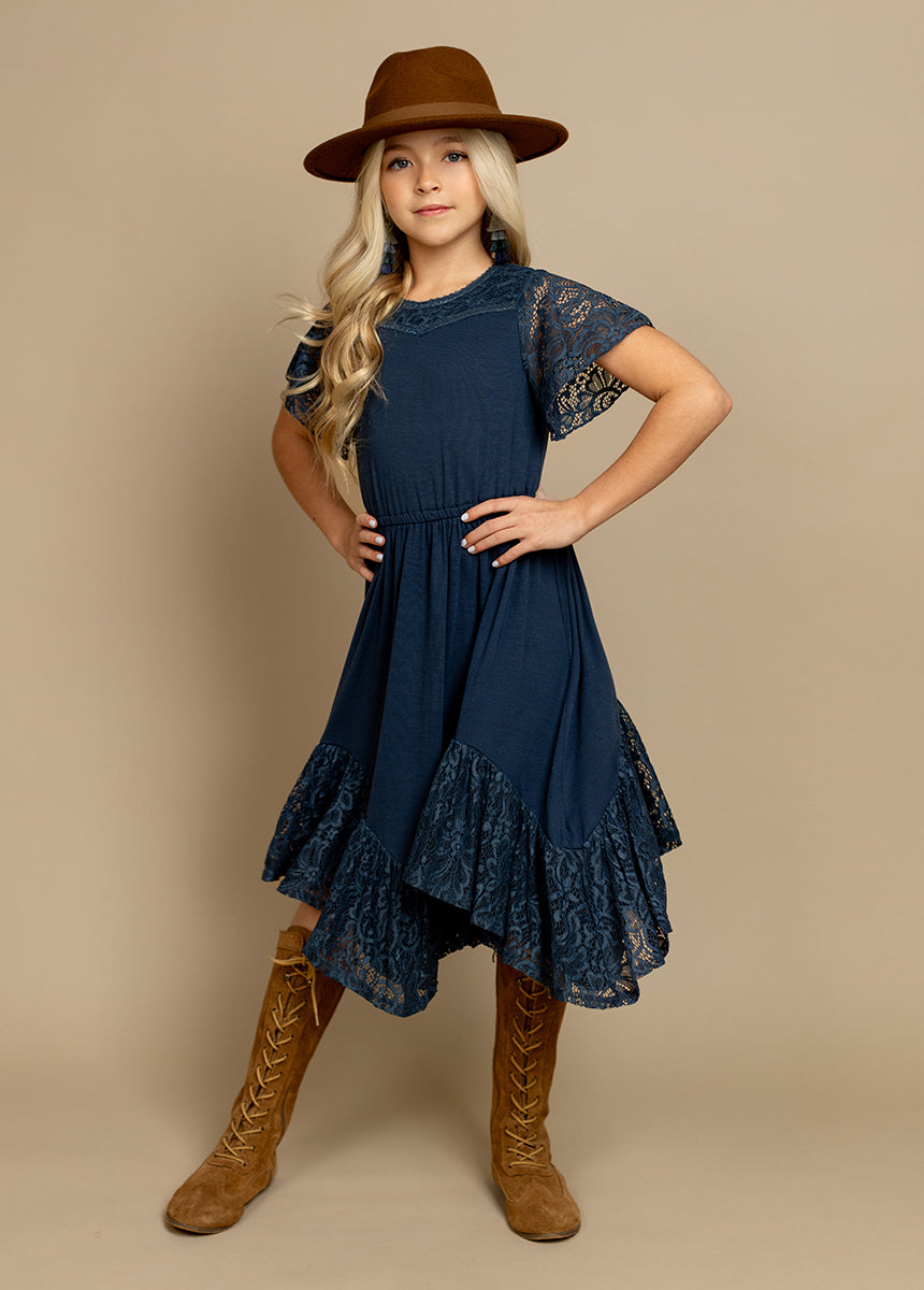 Nemia Dress in Navy