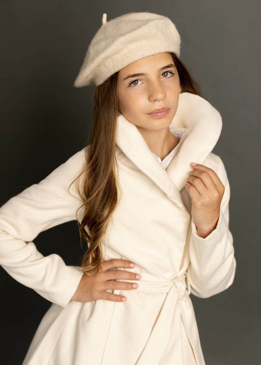 Amelie Beret in Cream