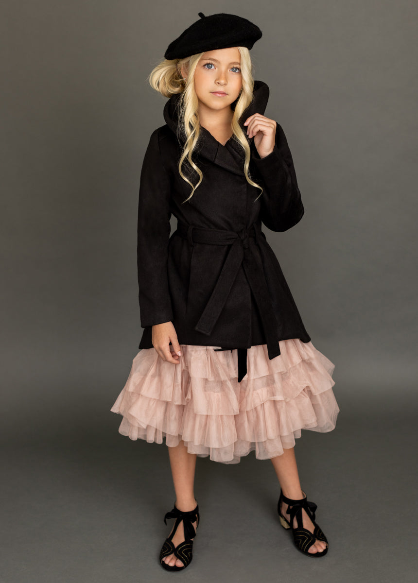 Geneva Petticoat Dress in Blush & Black