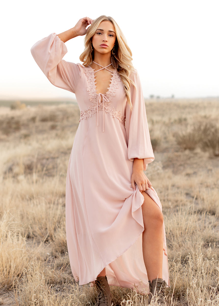 Niobe Dress in Blush