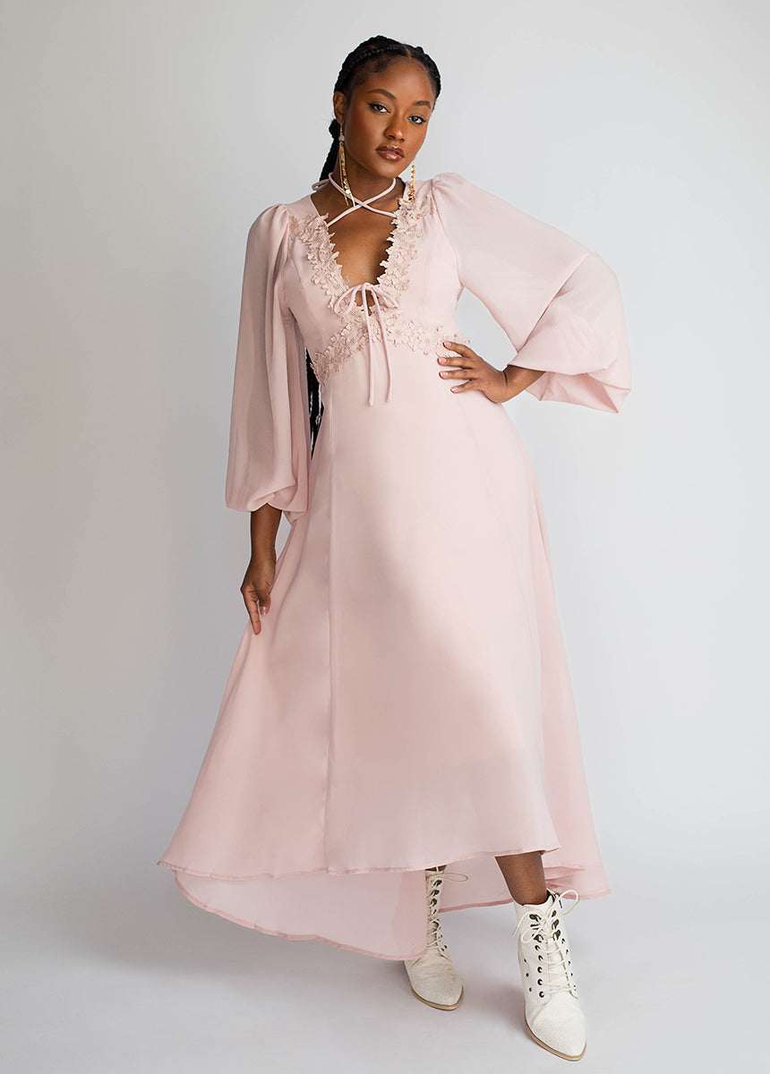 Niobe Dress in Blush