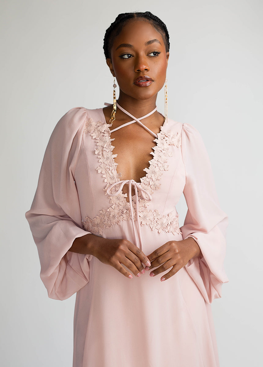 Niobe Dress in Blush