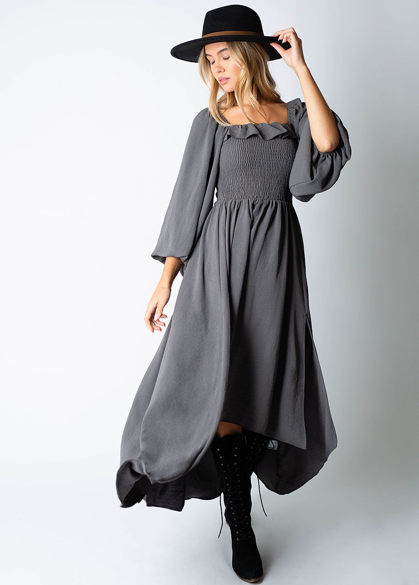 Odette Dress in Gray