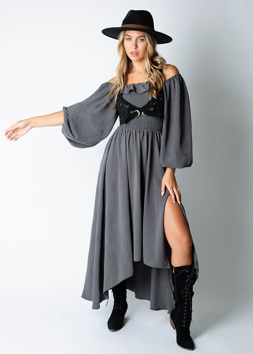 Odette Dress in Gray