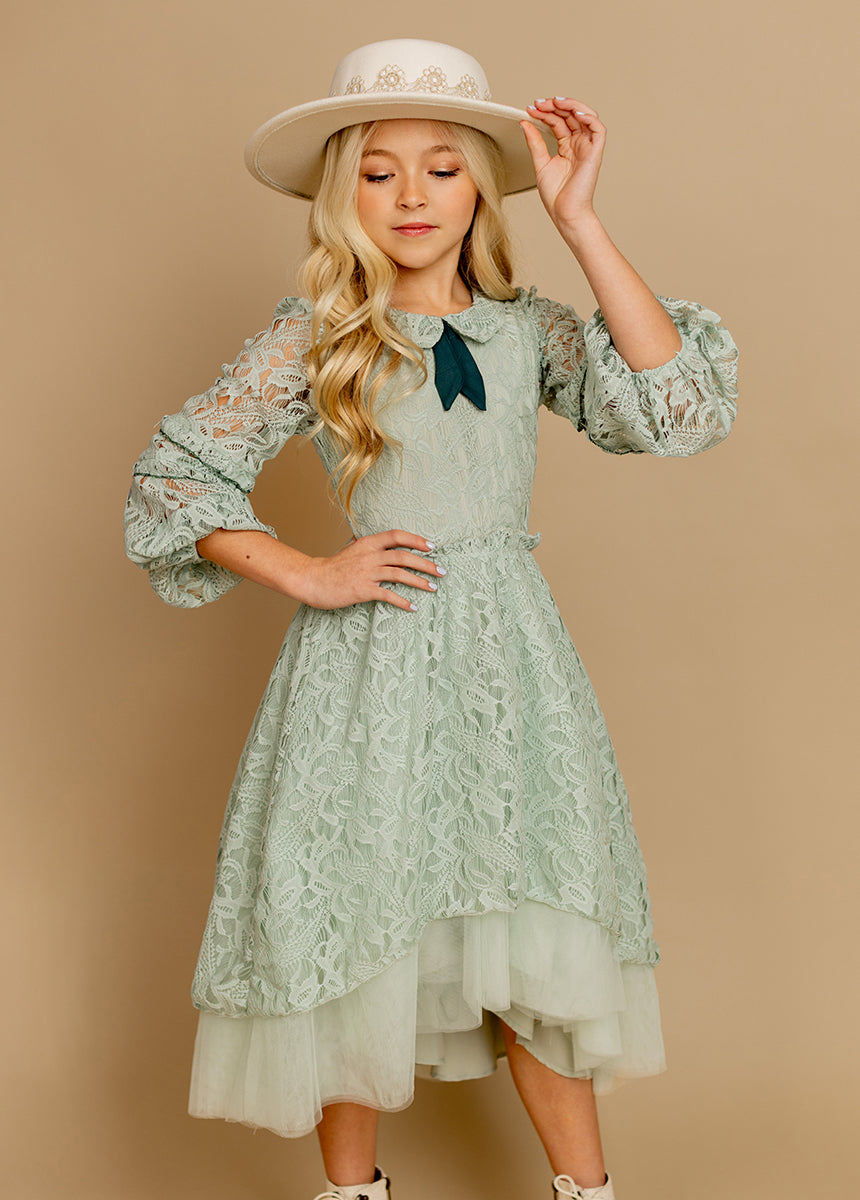 Paris Petticoat Dress in Light Seaglass