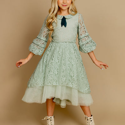 Paris Petticoat Dress in Light Seaglass