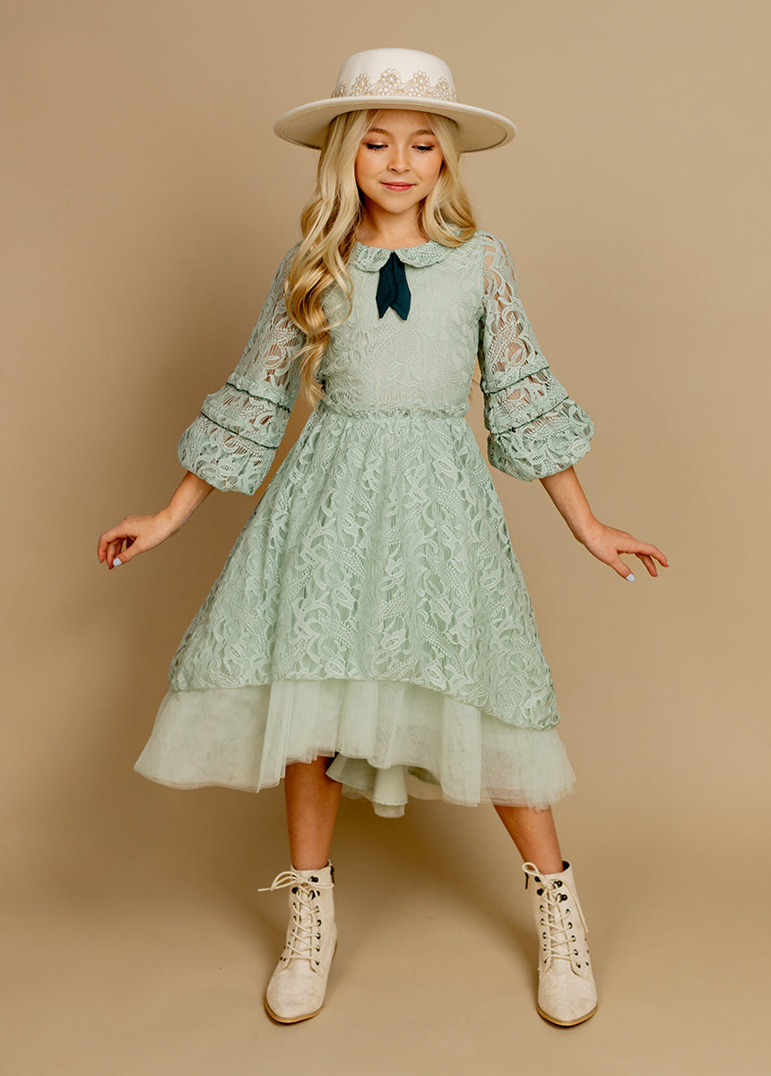 Paris Petticoat Dress in Light Seaglass