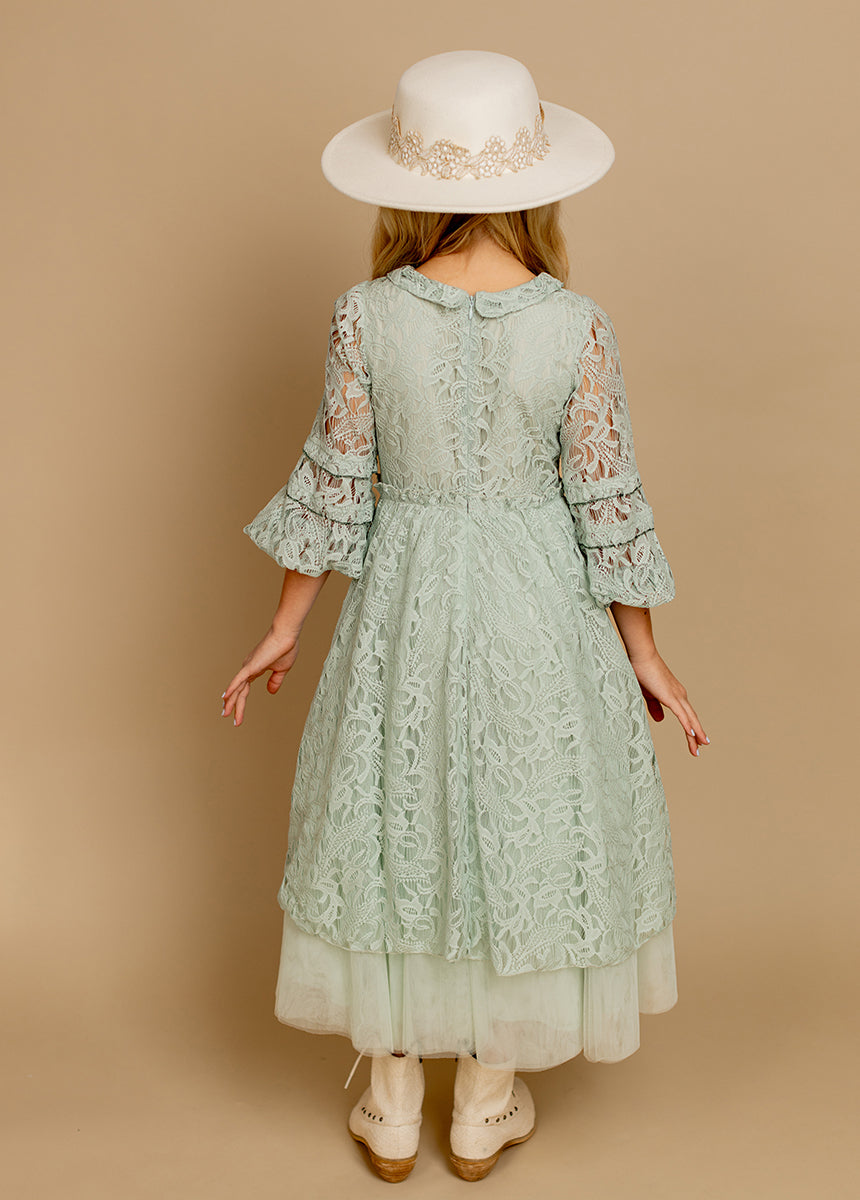 Paris Petticoat Dress in Light Seaglass