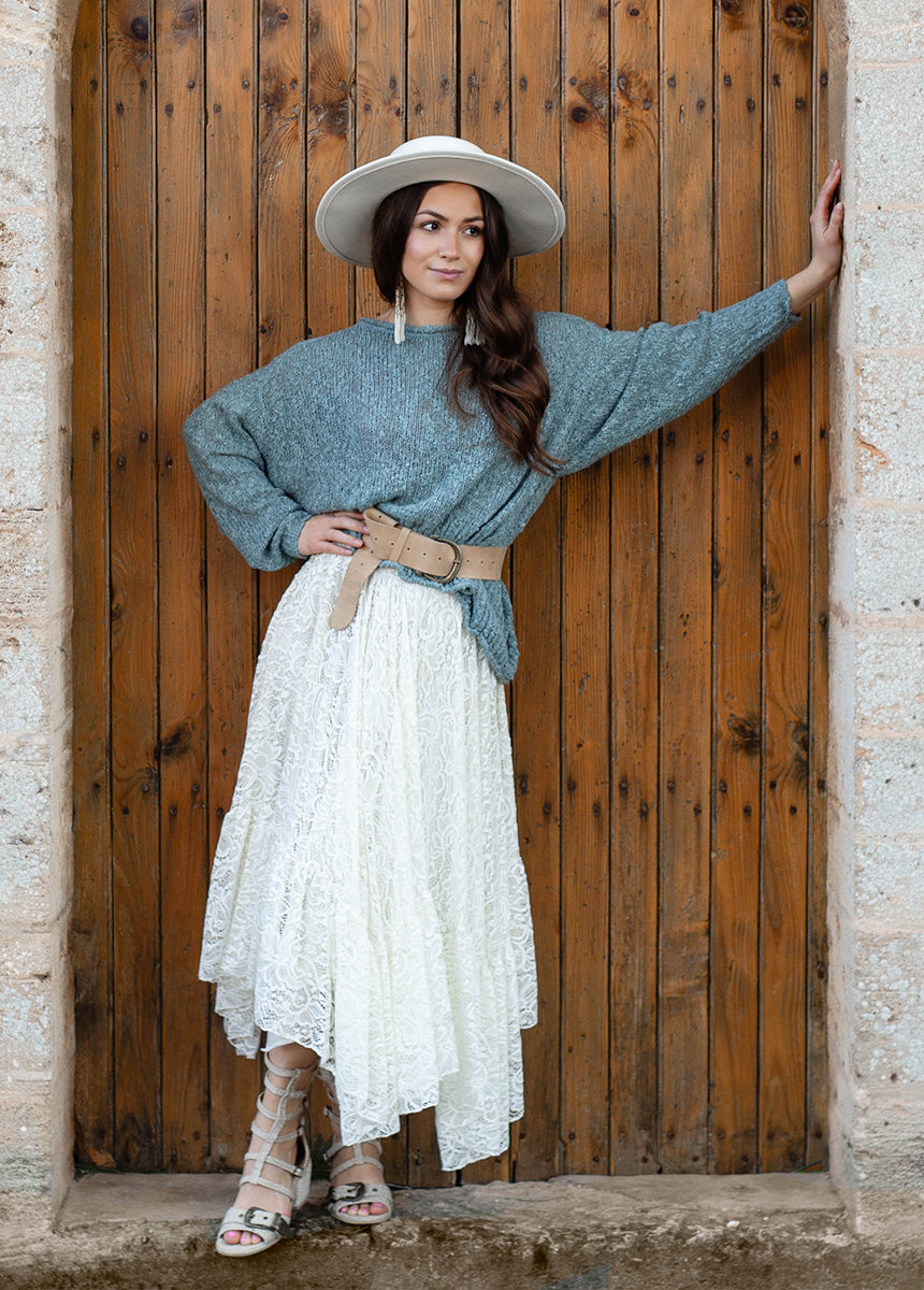 Selah Sweater in Whisper Blue