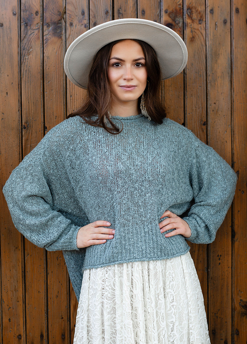 Selah Sweater in Whisper Blue