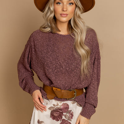 Selah Sweater in Light Mauve