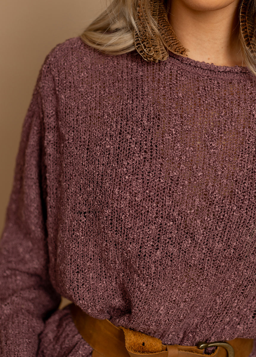 Selah Sweater in Light Mauve