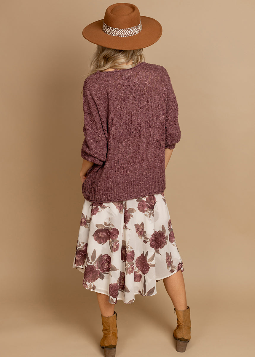 Selah Sweater in Light Mauve