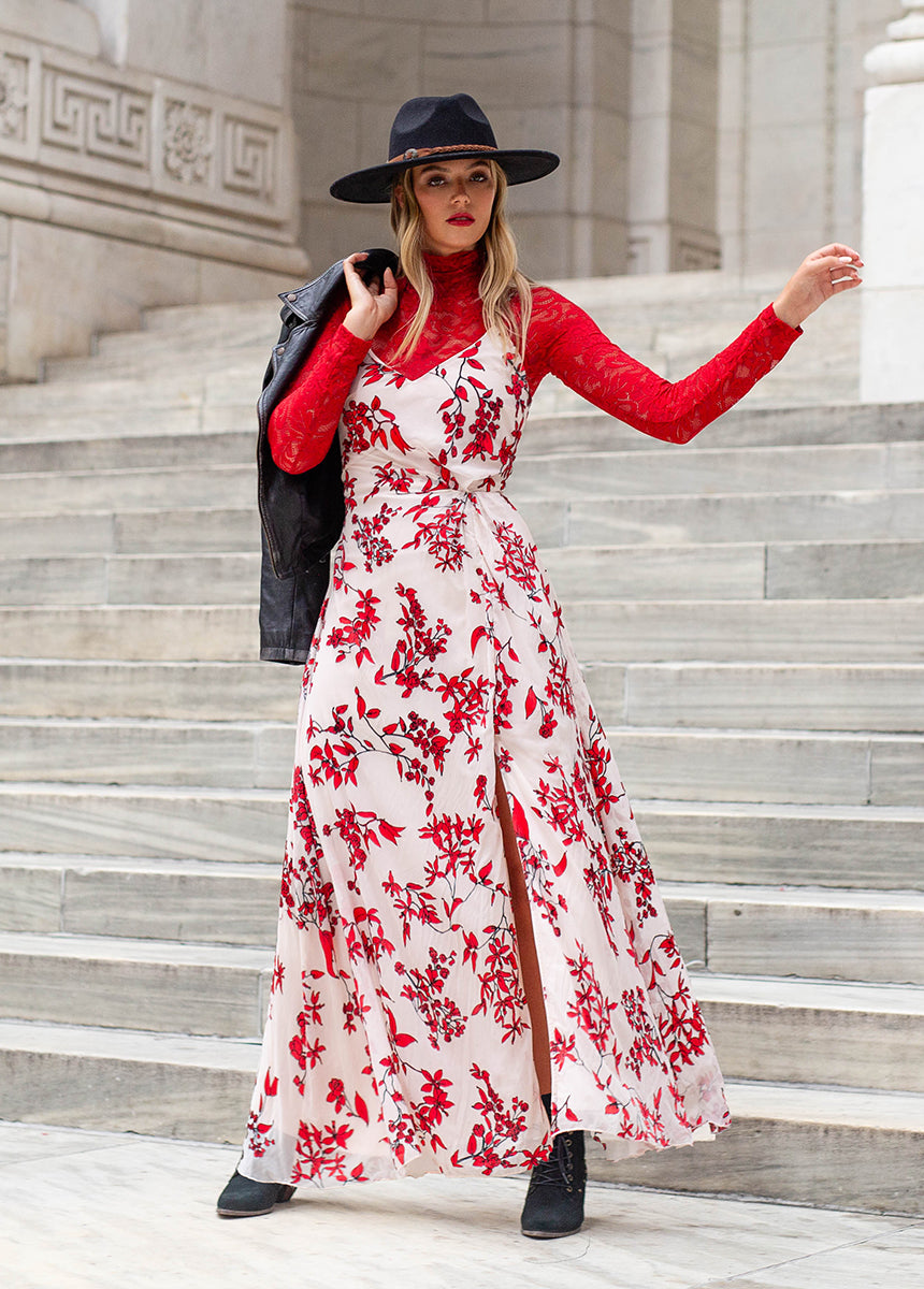 Sathia Dress in Ivory Flower