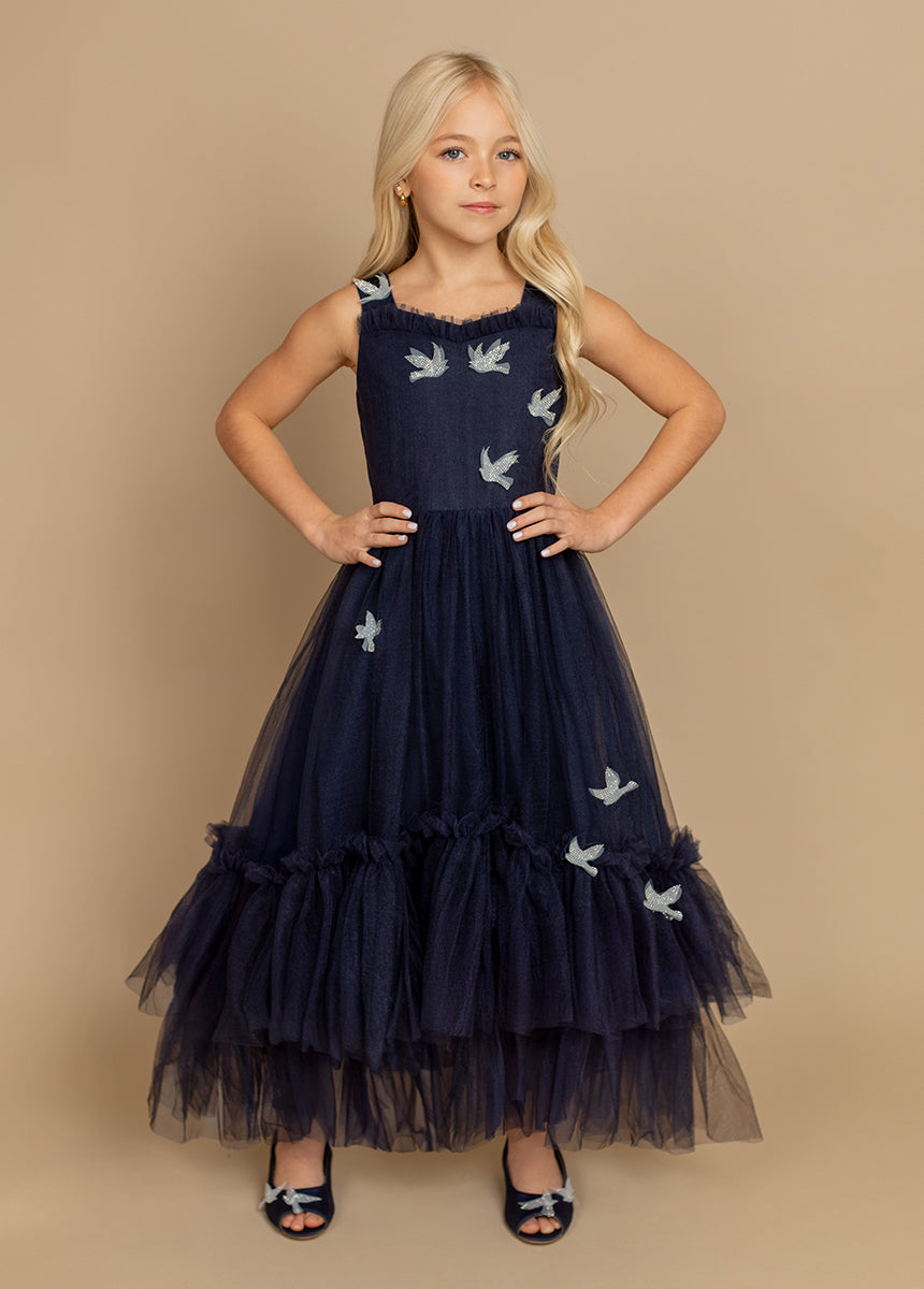 Sparrow Dress in Navy