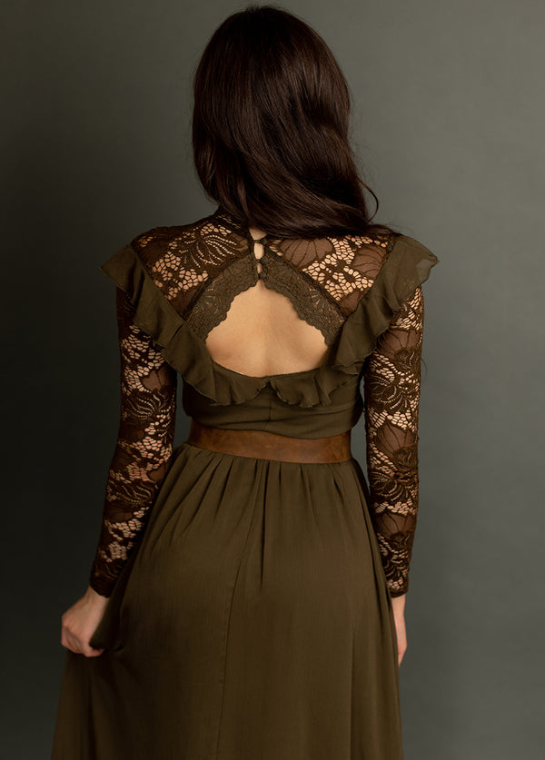 Sveta Dress in Army Green