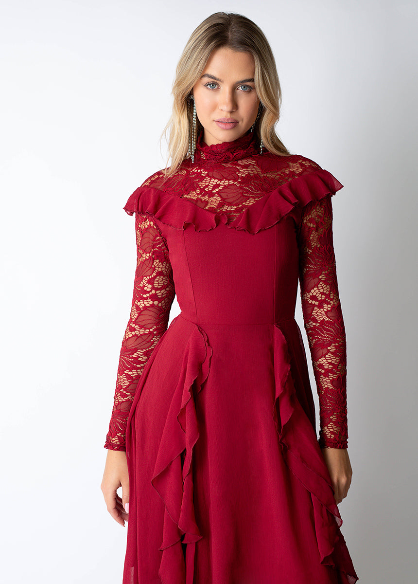 Sveta Dress in Scarlet