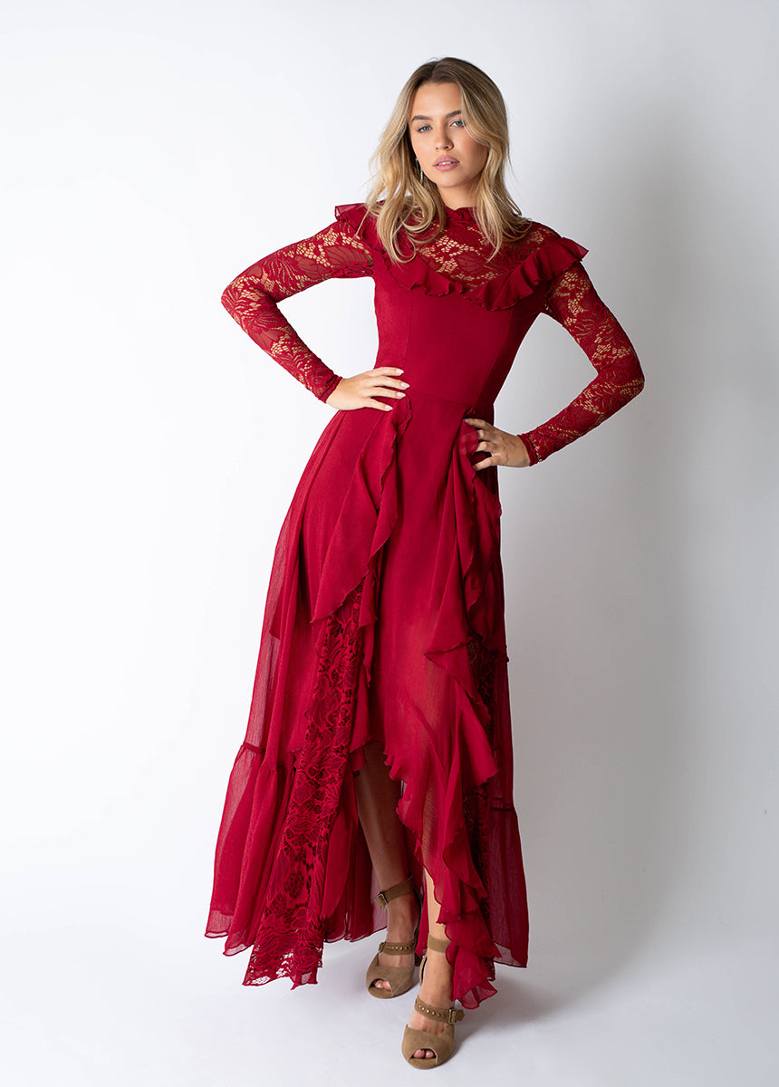 Sveta Dress in Scarlet