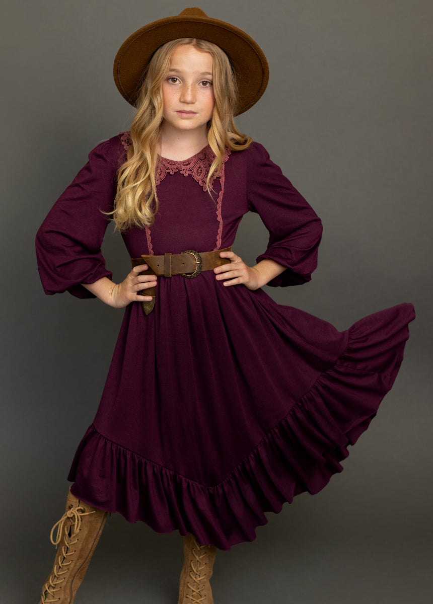 Tatum Dress in Plum