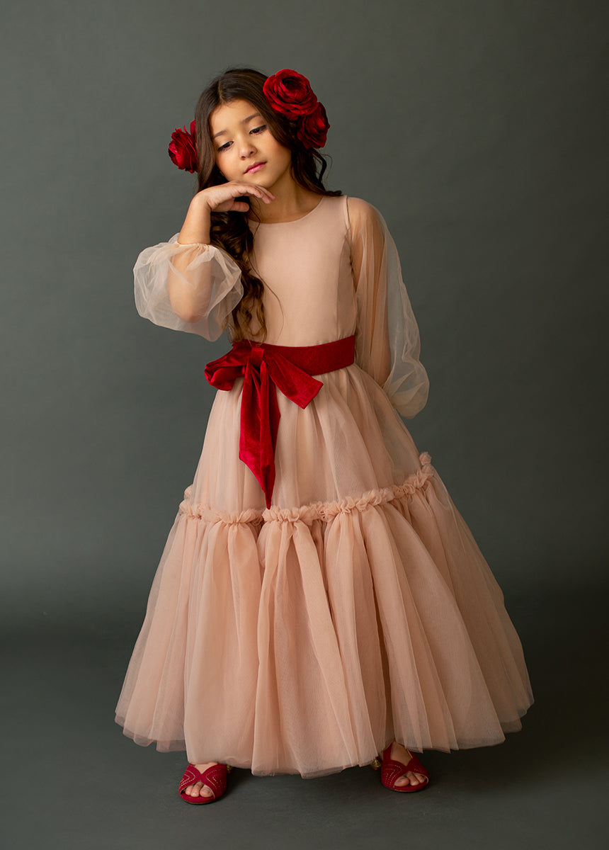 Tianna Dress in Blush - Joyfolie