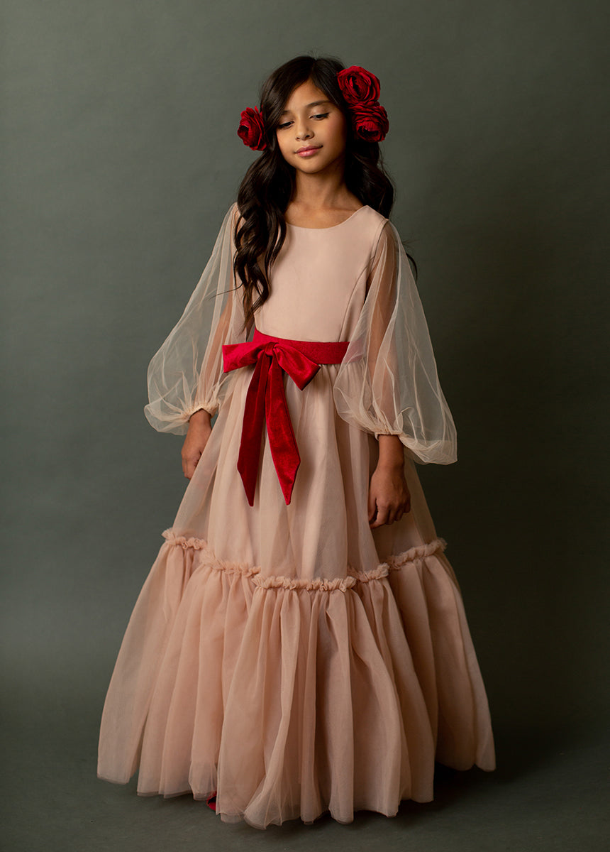 Tianna Dress in Blush - Joyfolie