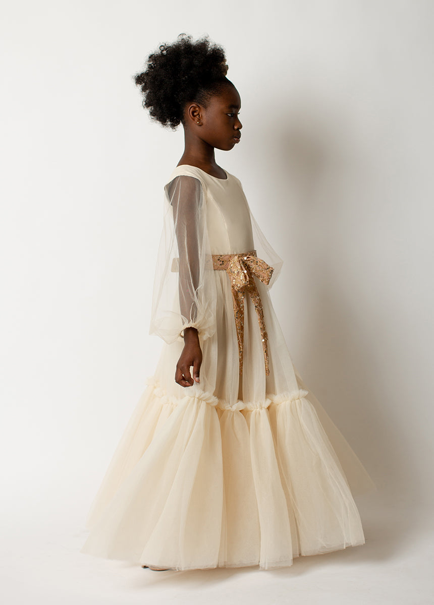 Cream tulle dress hotsell