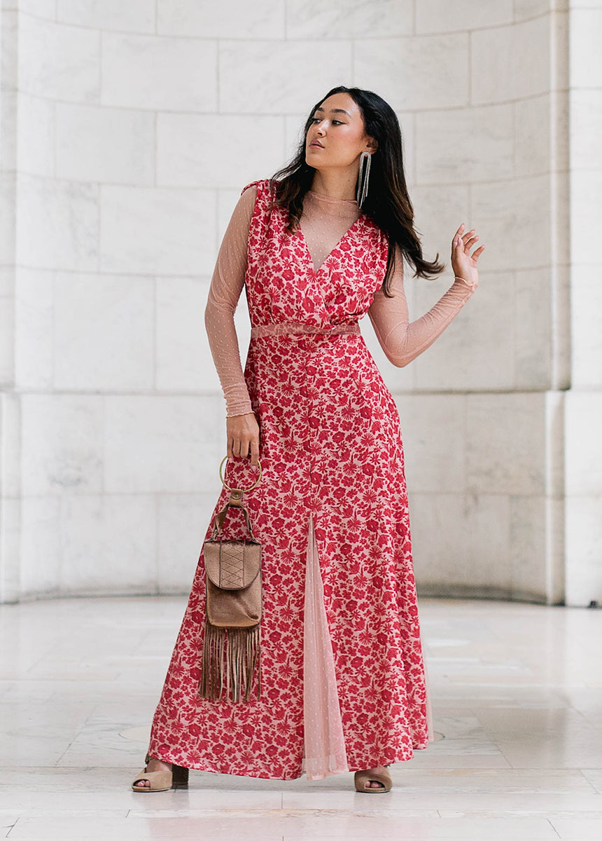 Tisannah Dress in Red Floral