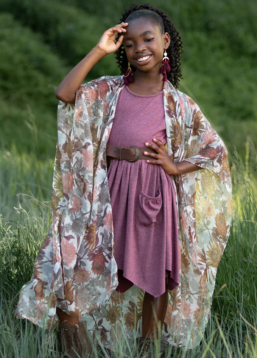 Twilla Dress in Heather Plum