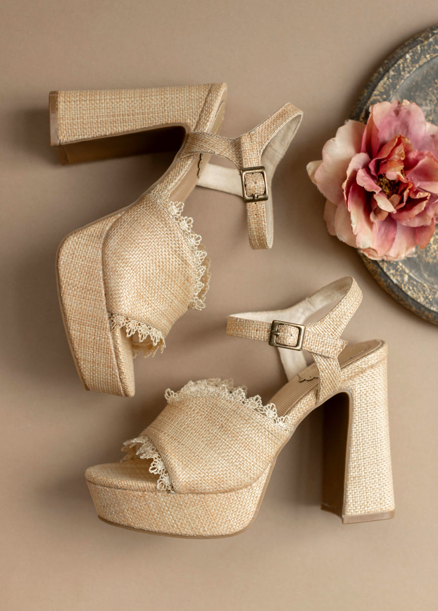 *COMING SOON* - Valentine Platforms in Raffia