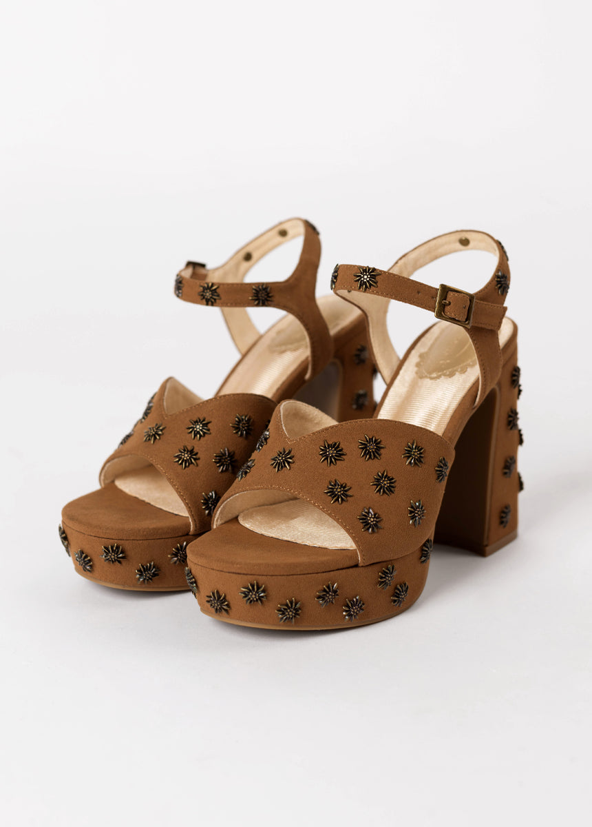 *COMING SOON* - Valentine Platforms in Nutmeg Studded