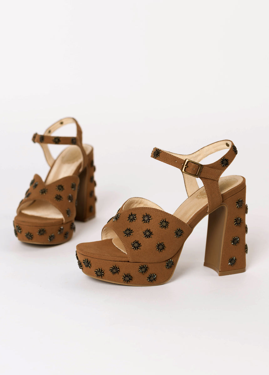 *COMING SOON* - Valentine Platforms in Nutmeg Studded