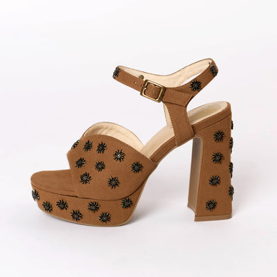 *COMING SOON* - Valentine Platforms in Nutmeg Studded