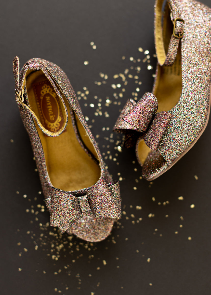 Valeria Heel in Multi Glitter