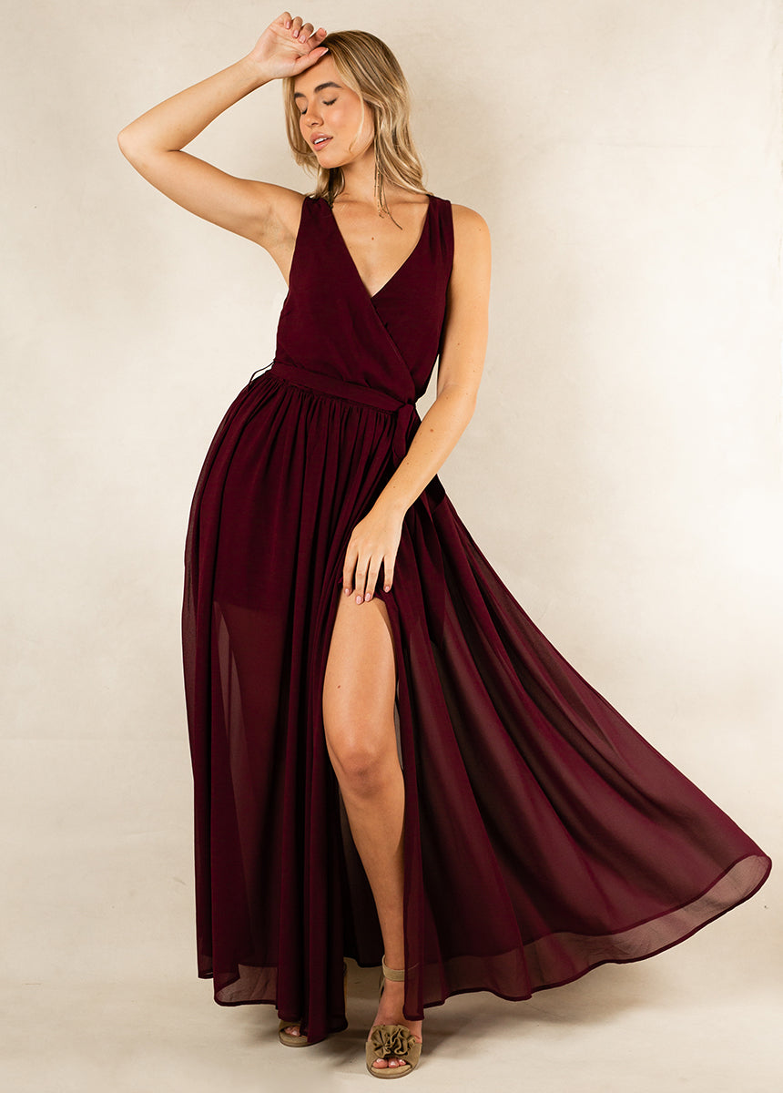 Miriam Dress in Plum