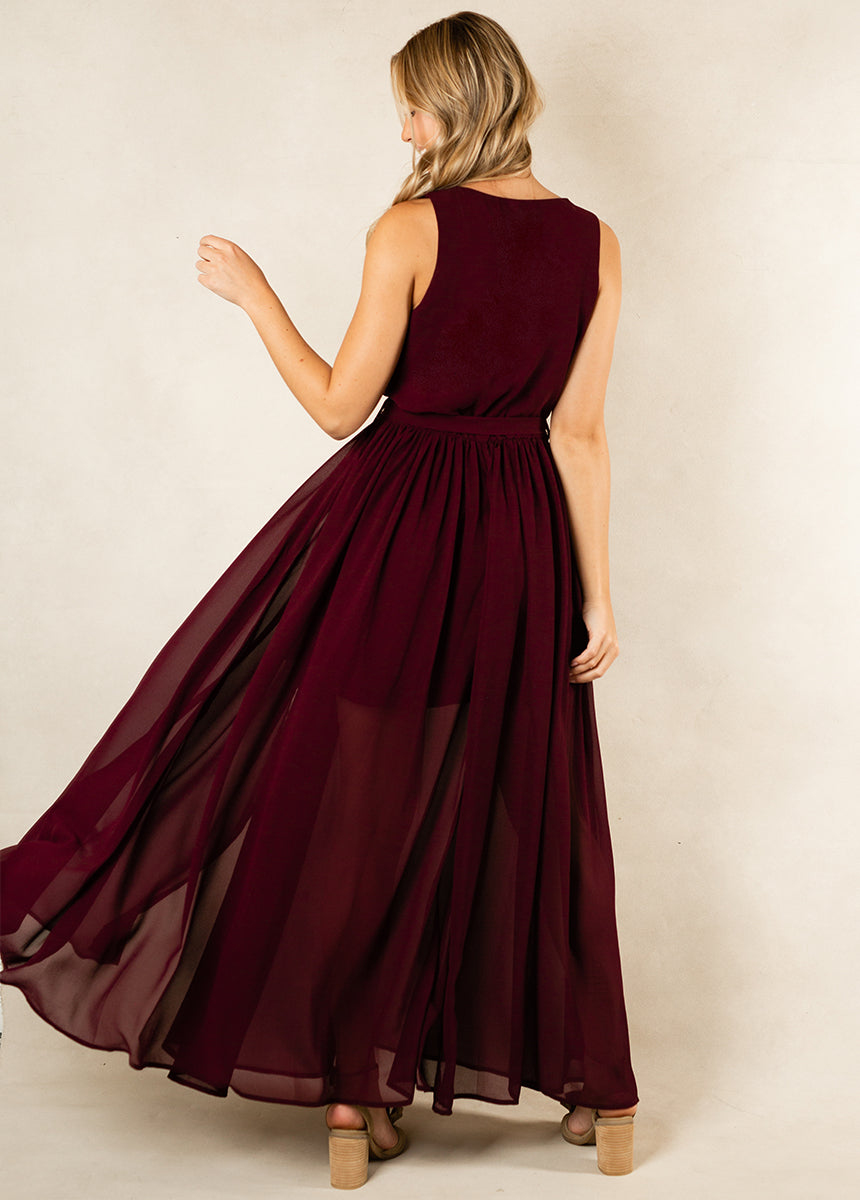 Miriam Dress in Plum