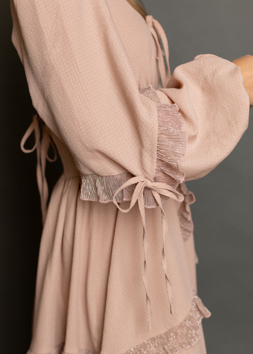 Zaynab Dress in Blush Rosegold