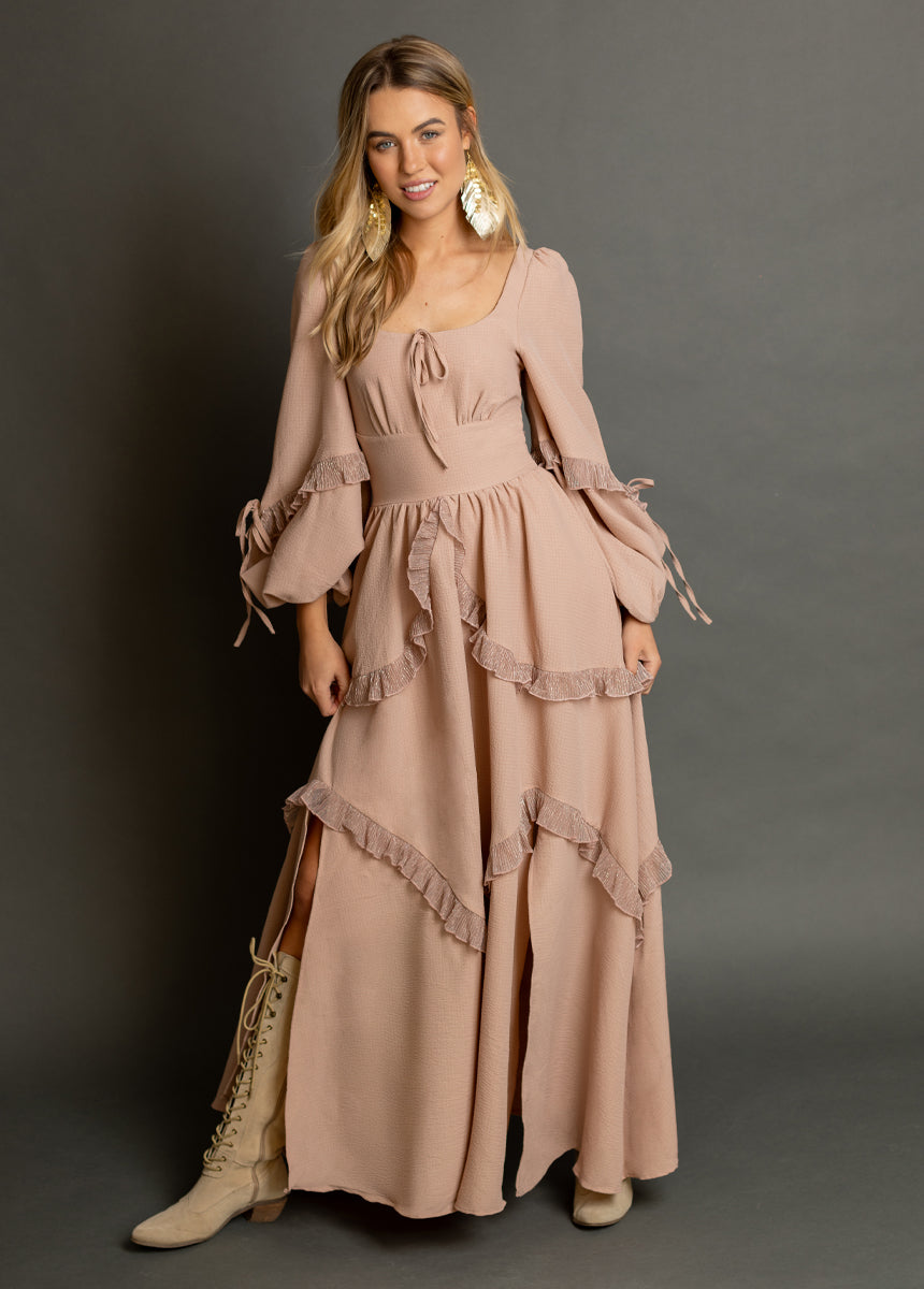 Zaynab Dress in Blush Rosegold