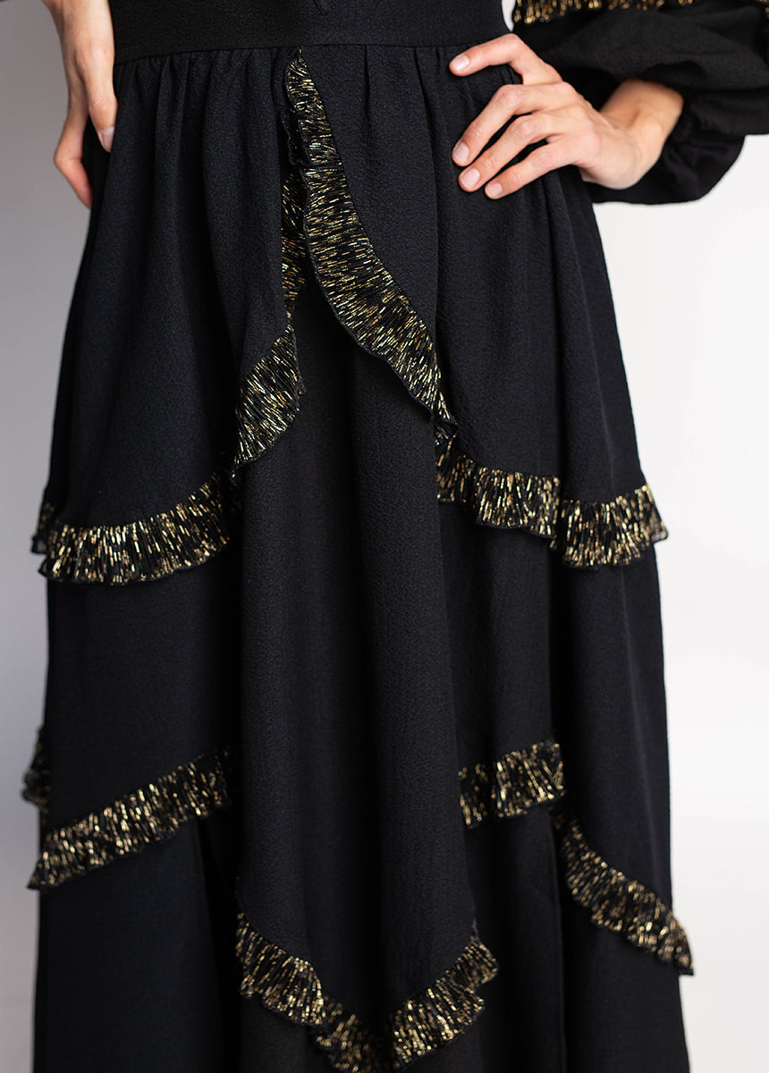 Zaynab Dress in Black Multi