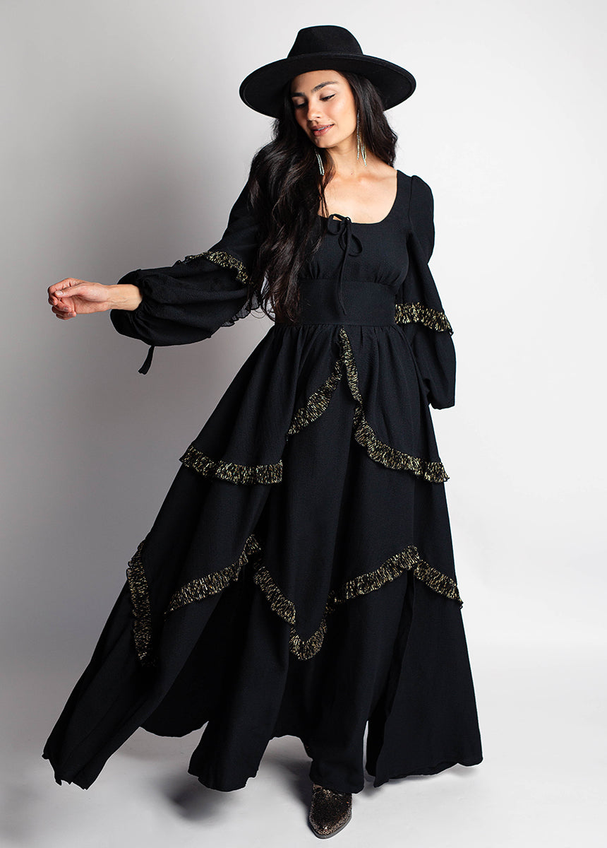 Zaynab Dress in Black Multi