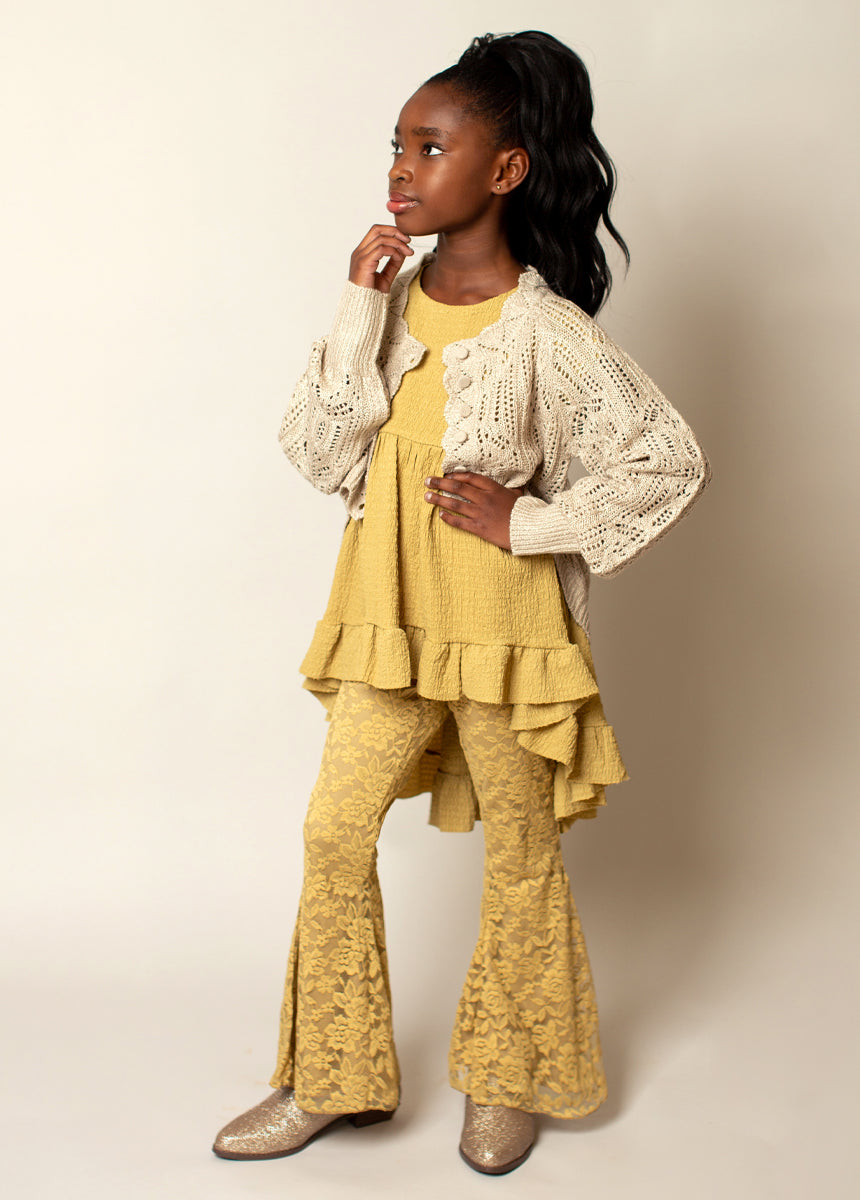 Young Girl In Yellow Pants Isolated Stock Photo, Picture and Royalty Free  Image. Image 61867977.