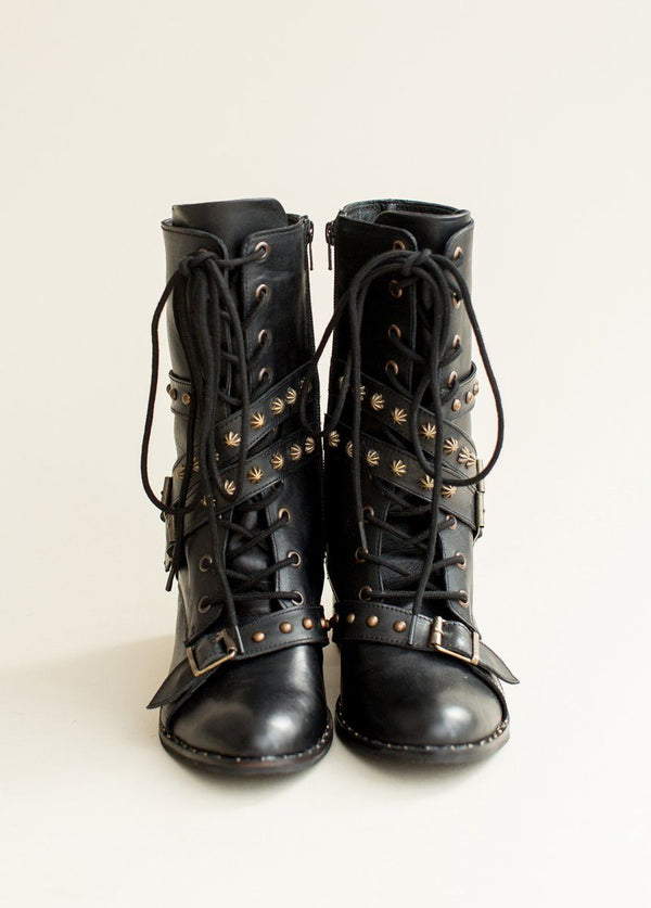 Sally Contrast Combat Boots – RubyClaire Boutique