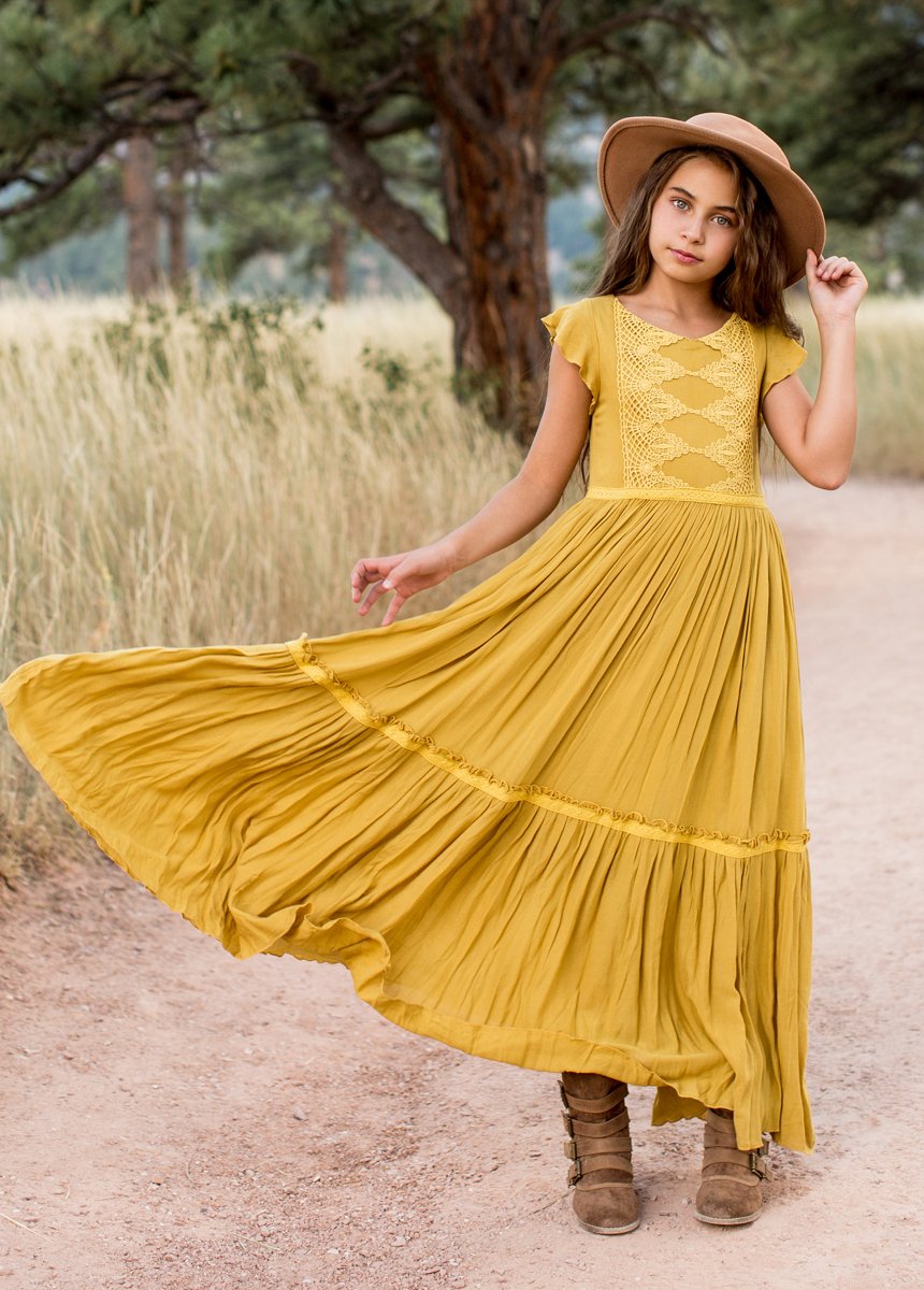 Violaine Mustard | Convertible Maxi Dress