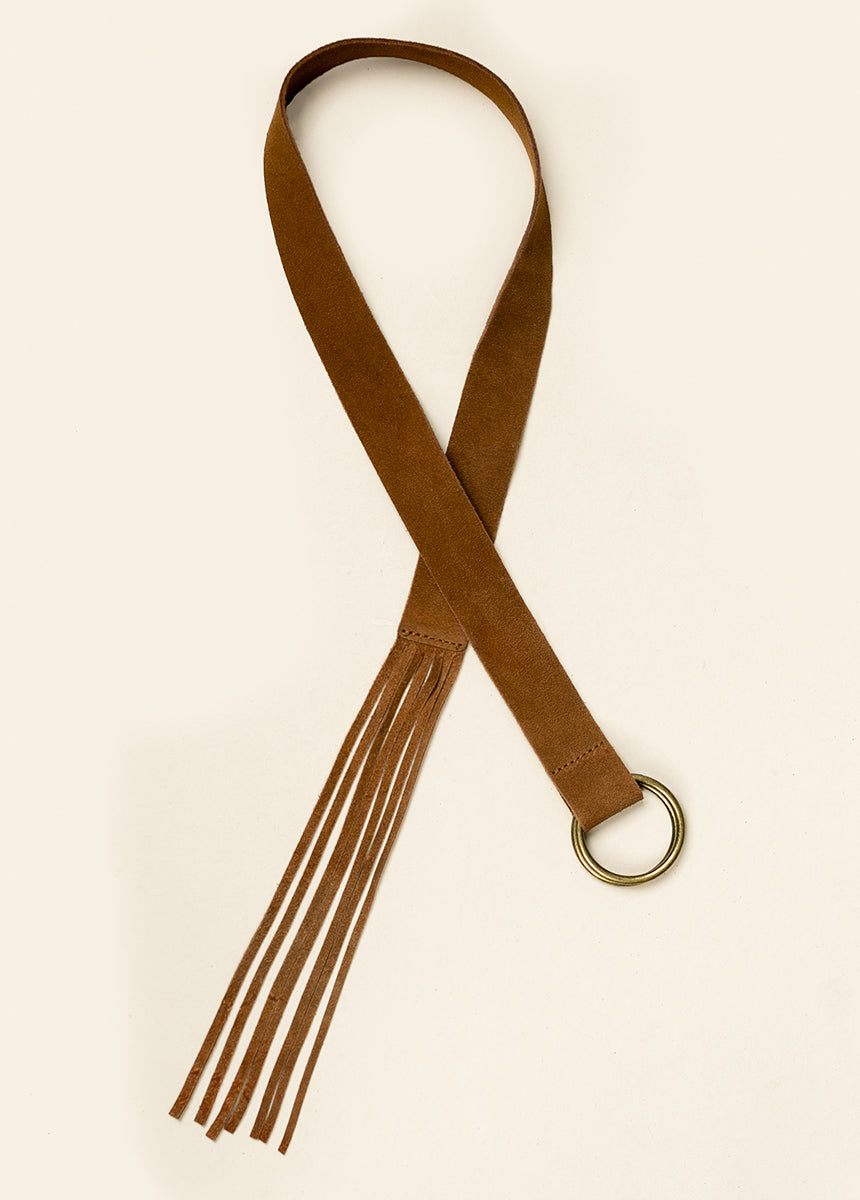 Kailey Leather Belt in Nutmeg