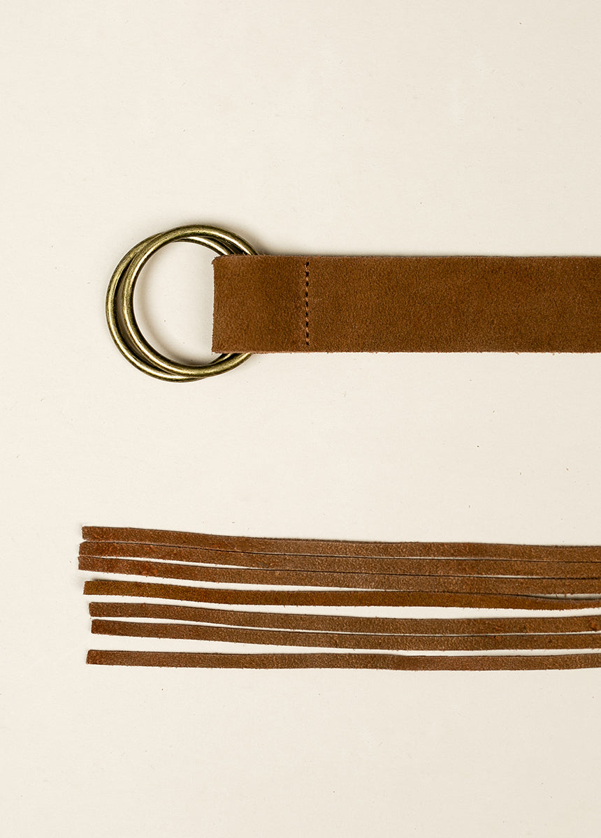 Kailey Leather Belt in Nutmeg